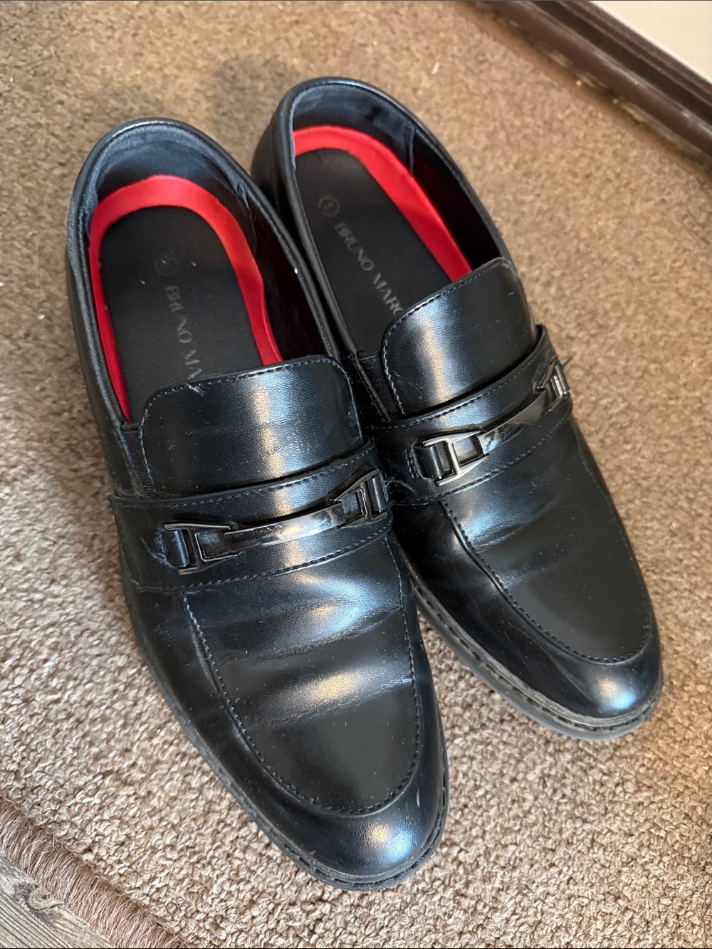Boy’s Black Leather Slip-On Shoes